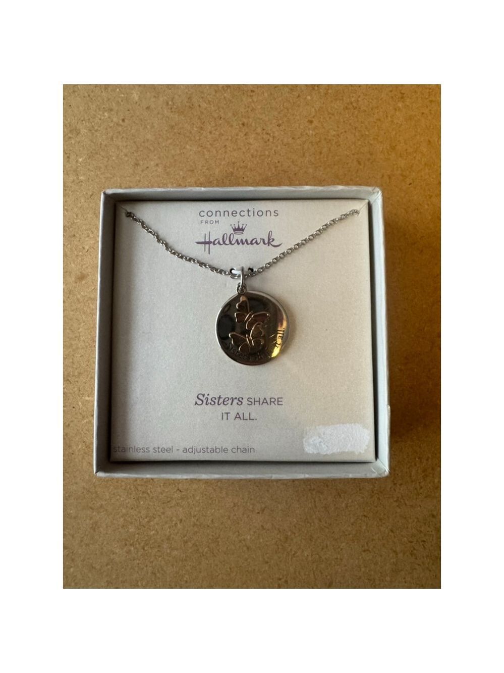 Women's Hallmark Silver & Gold Butterfly Sisters Pendant Necklace One Size